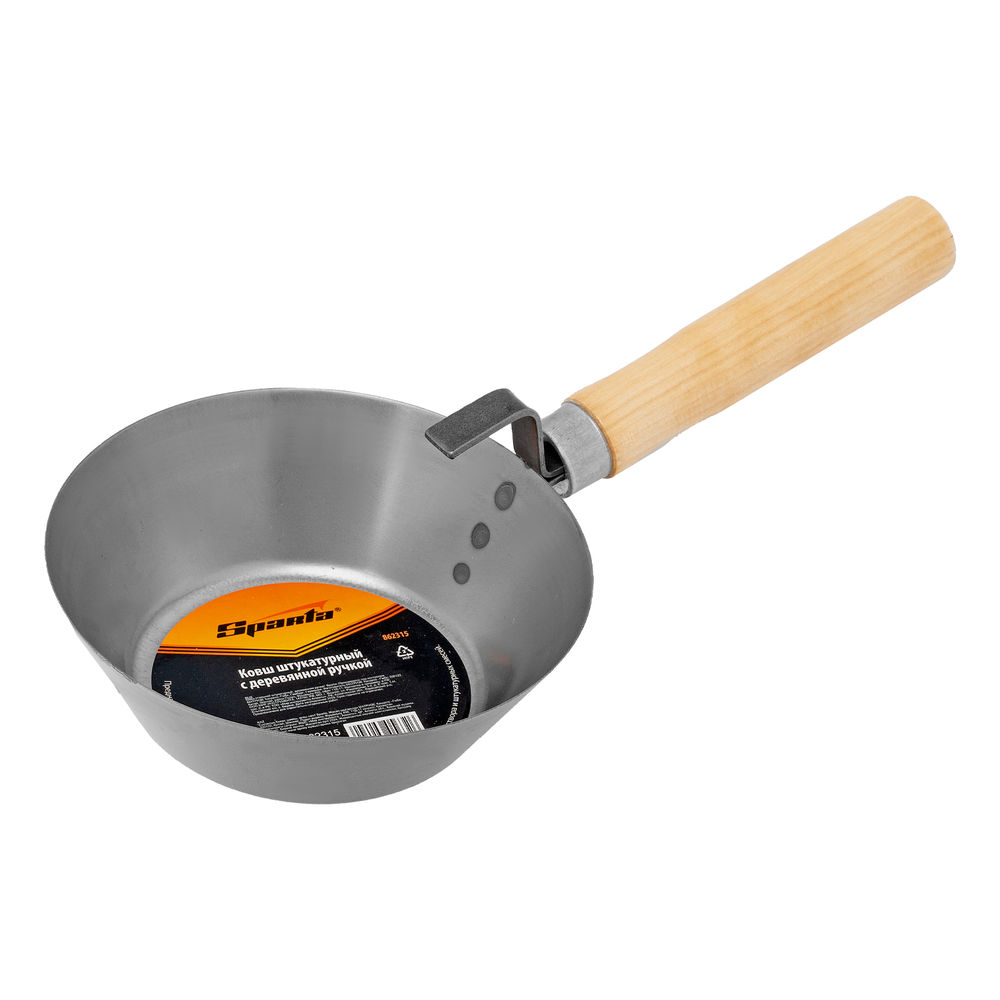 Ковш стальной штатурный, деревянная ручка Sparta (862315)