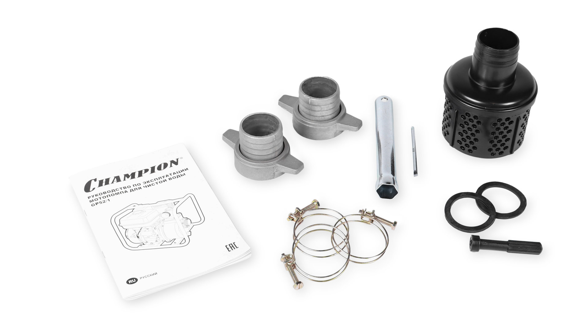 Мотопомпа CHAMPION GP52/1 (2 450л/мин 7/30м 7лс 3,6л 20кг ) (GP52/1)