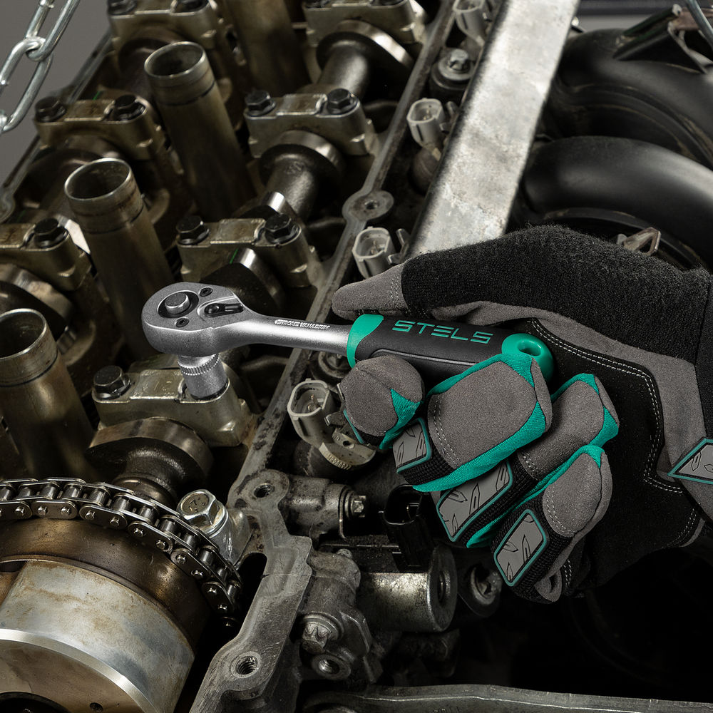 Набор инструментов, 1/2, 1/4, CrV, пластиковый кейс 76 предметов Stels