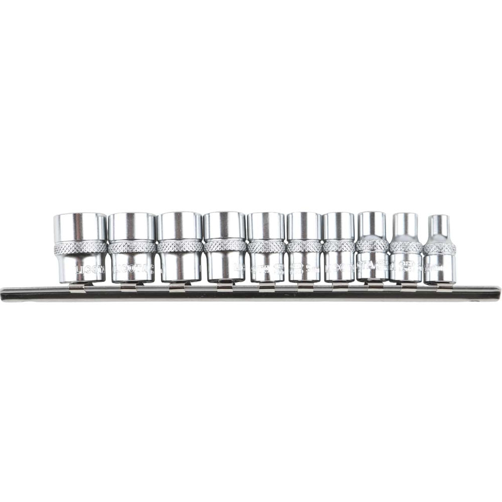 Набор торцевых головок 6-ти гранных 10 пр. на линейке, 5-14 мм 1/4 Licota TBS-22101