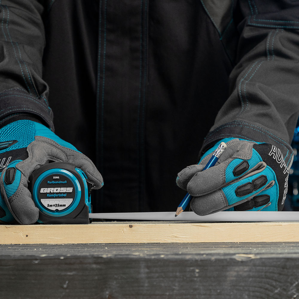 Рулетка Komfortabel 5 м х 25 мм,обрезиненный корпус Gross