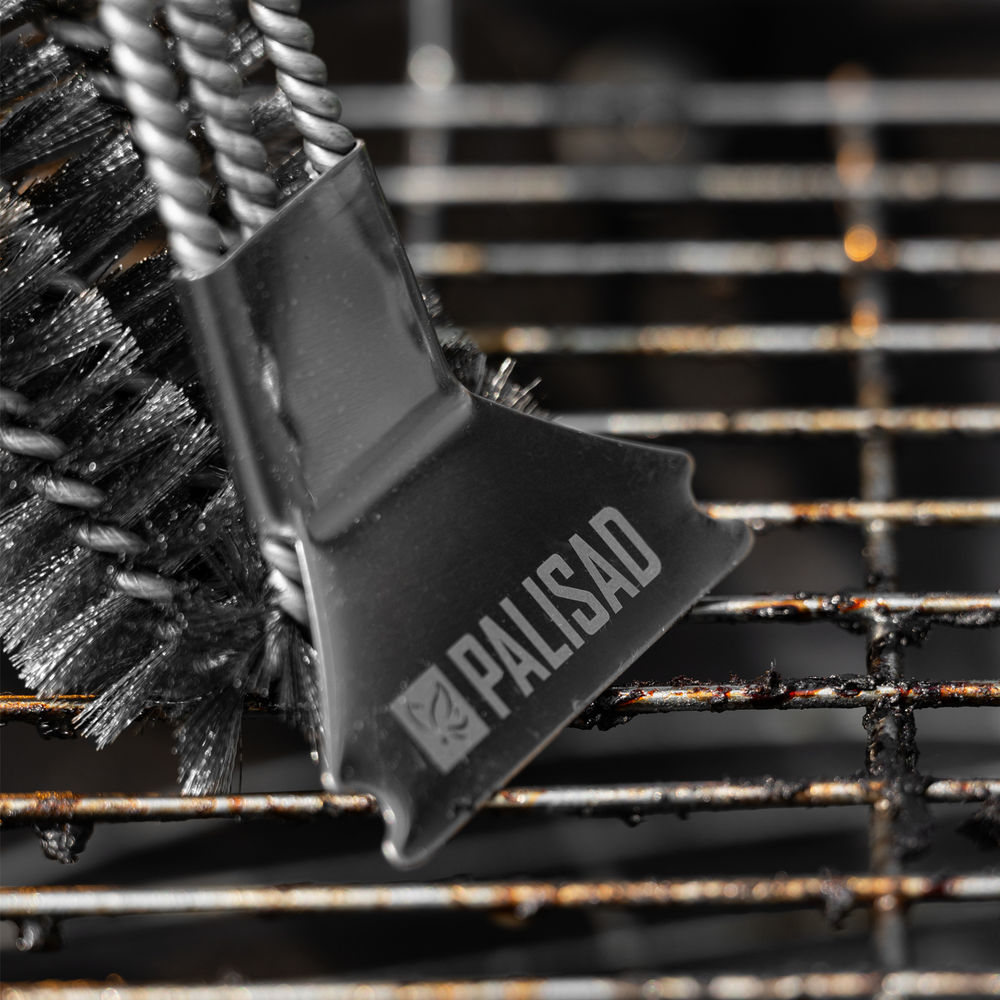 Щетка для чистки гриля 46,5 см, 2 в 1 (щетка, скребок) Camping Palisad (69702)