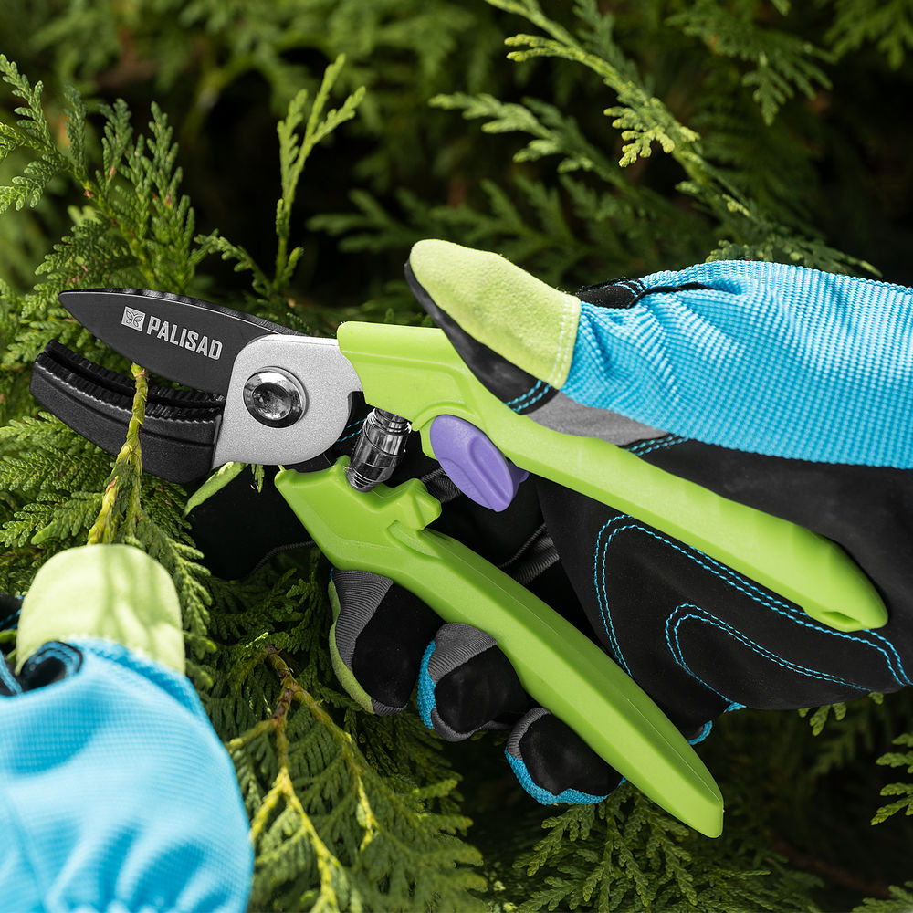 Секатор с наковальней, 190 мм, пластиковые рукоятки Palisad (60454)