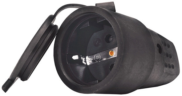 Штепсельный разъем однофазный с заглушкой ( каучук ) UNIVERSAL (83302)