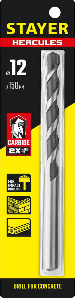 Сверло по бетону Hercules, 12 x 150 мм STAYER Professional 2915-150-12_z01
