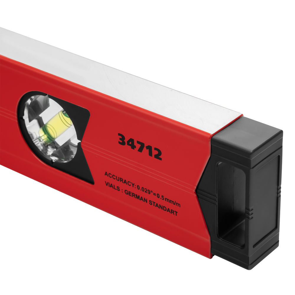 Уровень алюминиевый магнитный, 1200 мм, фрезерованный, 3 глазка (1 зеркальный) усиленный Matrix (34712)