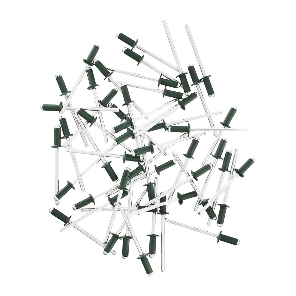 Заклепки 4.0 х 10 мм RAL 6005, темно-зеленые, 50 шт Matrix (40684)