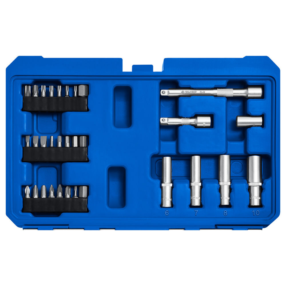 Универсальный набор инструмента 57 предм. А-57 (1/4) Профессионал ЗУБР 27671-H57