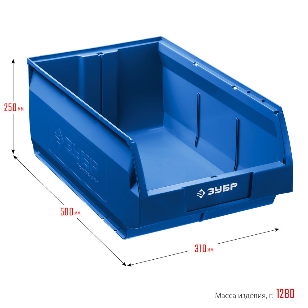 Складской лоток 38 л 500 х 310 х 250 мм Профессионал ЗУБР ЛСК-38 38061-38