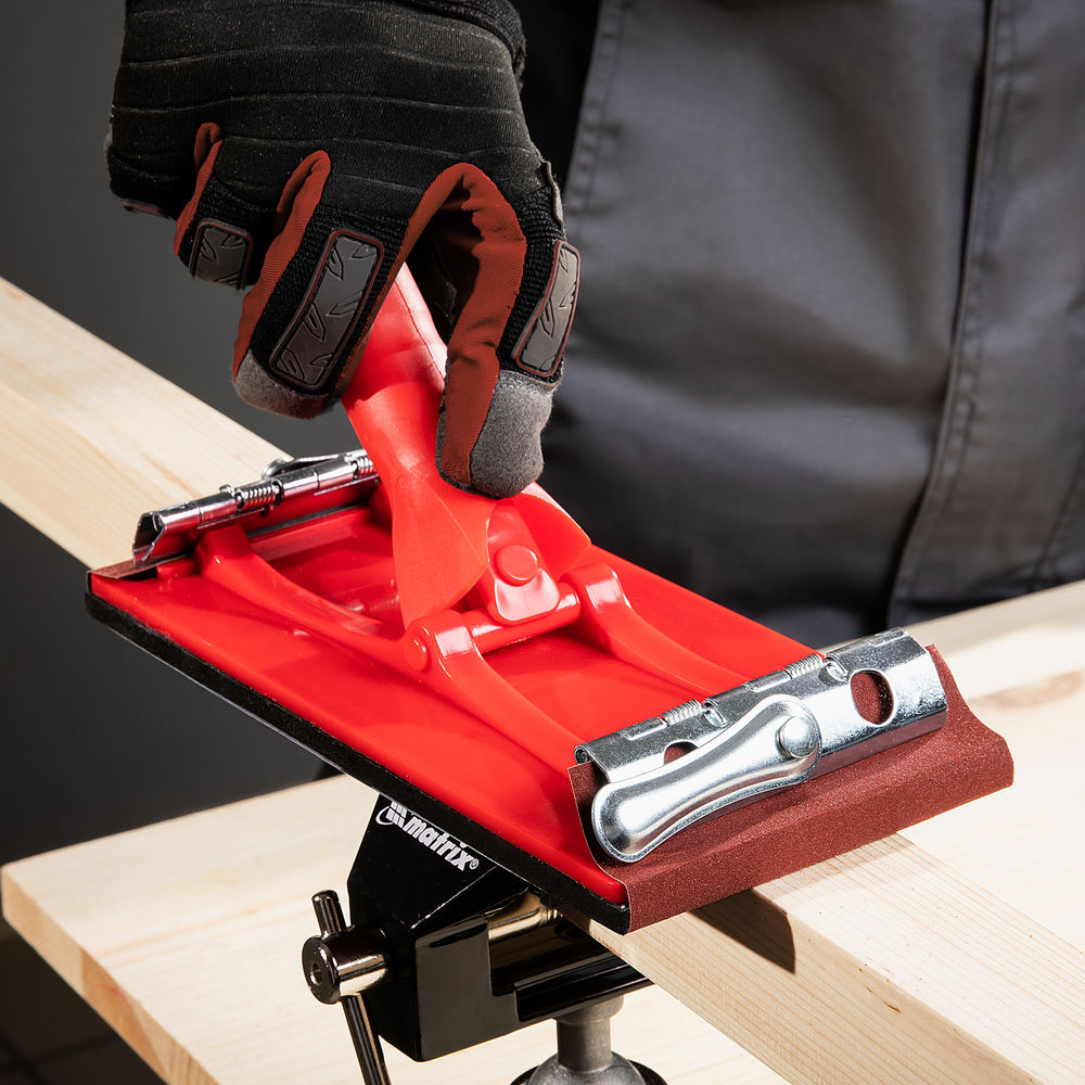 Брусок для шлифования 105 х 210 мм с шарнирным переходником под телескопическую ручку Matrix (75835)