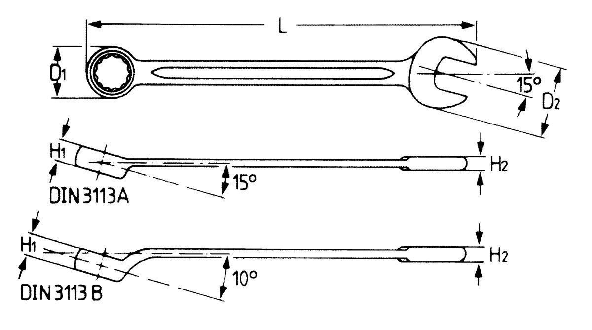 КЛЮЧ РОЖКОВО-НАКИДНОЙ HEYCO Qualitatswerkzeuge GmbH & Co. KG HE-00400019082