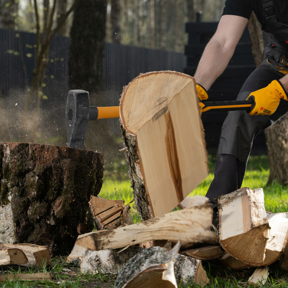 Колун-кувалда 4000 г, кованая, фибергласовая  рукоятка c TPR покрытием, 880 мм Denzel