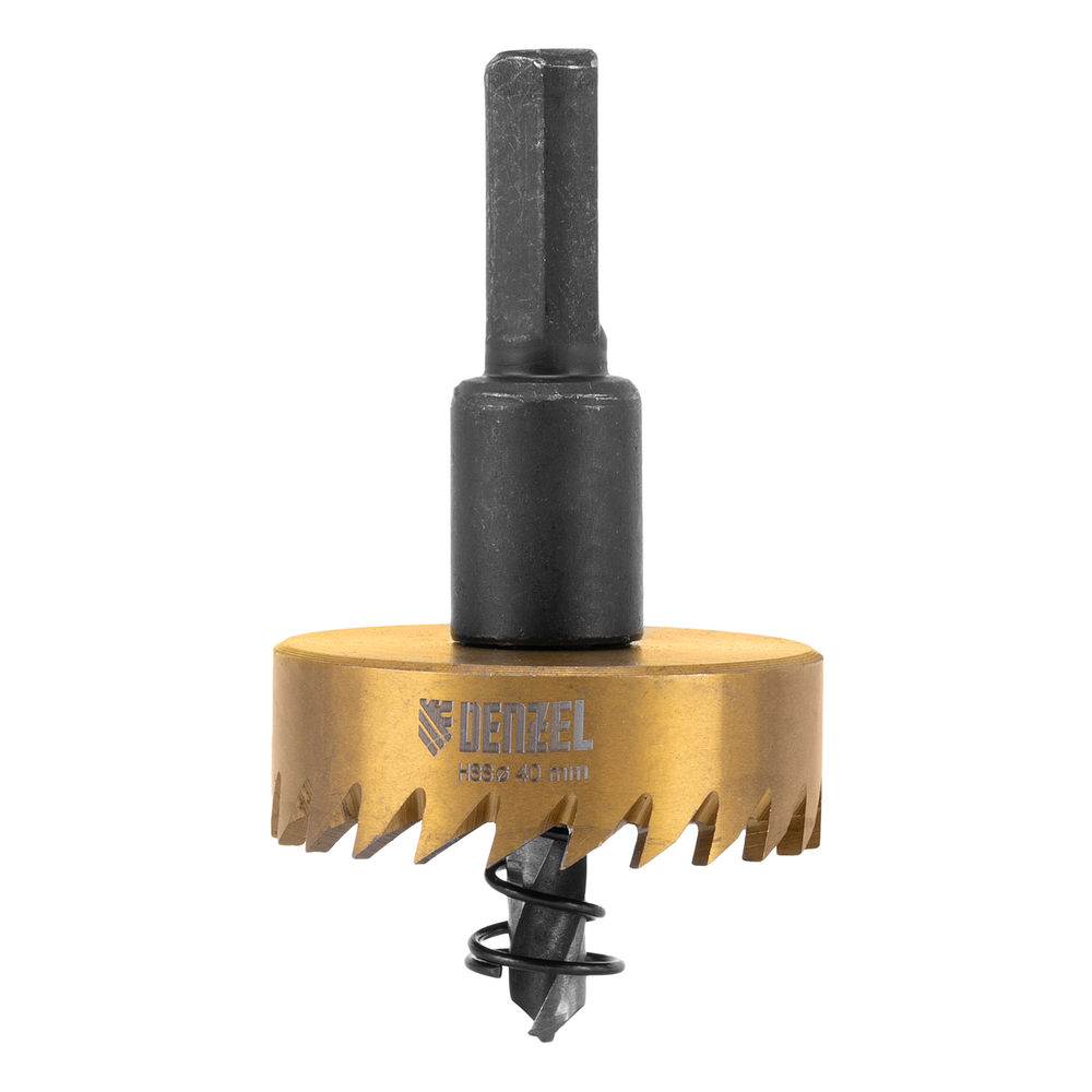 Коронка по металлу HSS, 40 мм, нитридтитановое покрытие Denzel (724112)