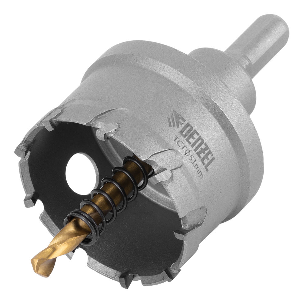 Коронка по металлу твердосплавная, 51 мм Denzel (724016)