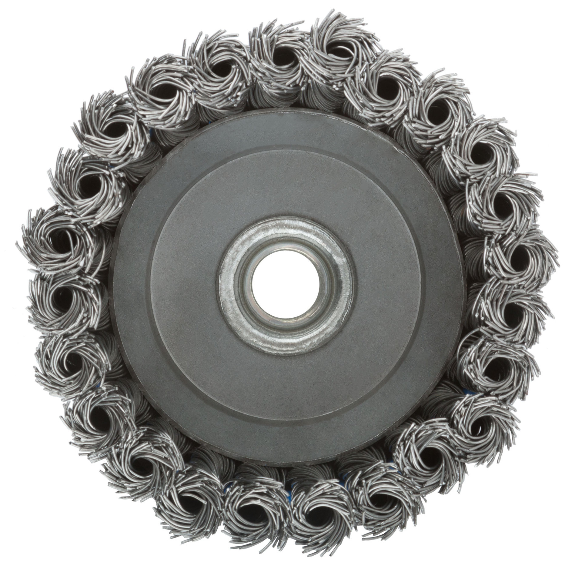 Корщетка, тип чашка, гайка М14, стальная витая проволока 100 мм (38953М)