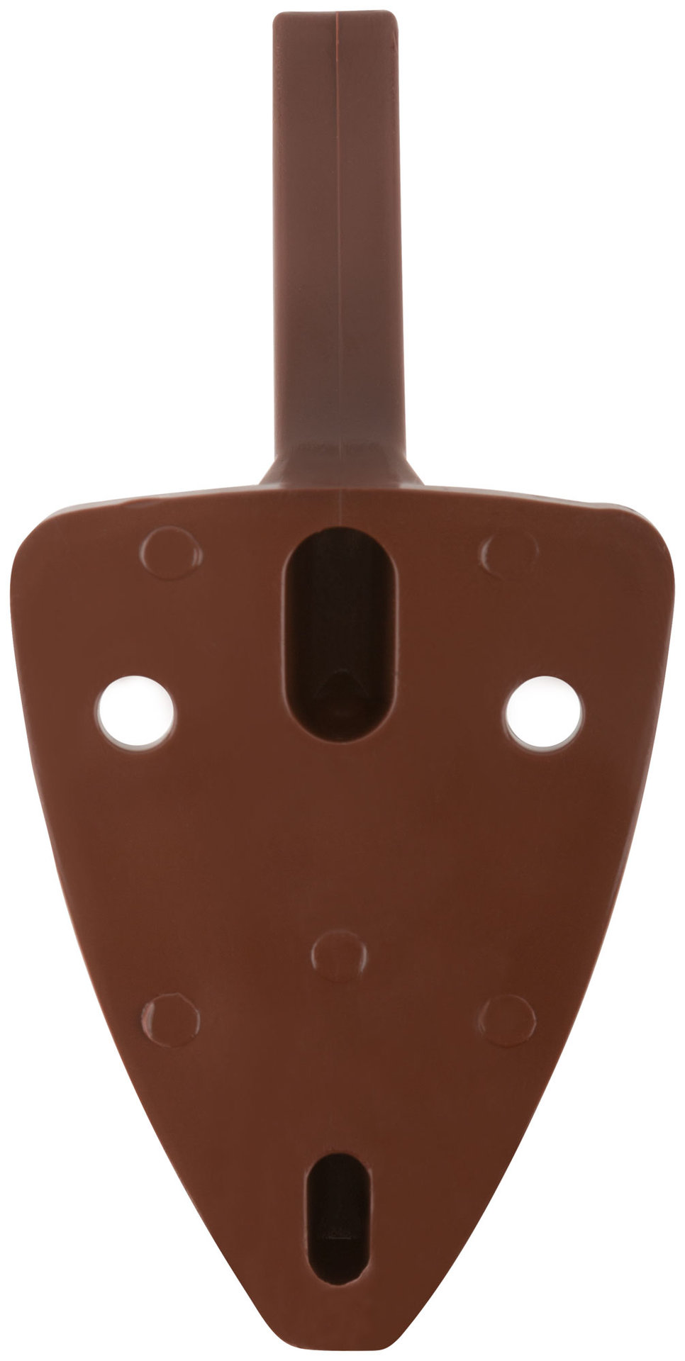 Крючок-вешалка 2-рожковый пластиковый коричневый (66847)