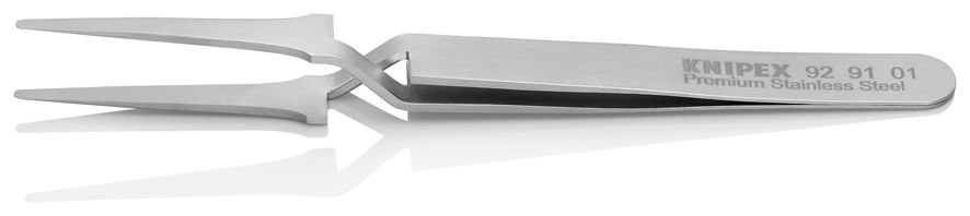 Пинцет прецизионный крестовидный, нерж, 120 мм, гладкие прямые тупые губки (KN-929101)