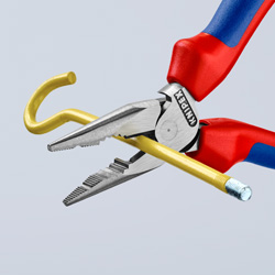 Плоскогубцы комбинированные остроконечные с удлинёнными губками, 145 мм, хром, 2-комп ручки (KN-0825145)