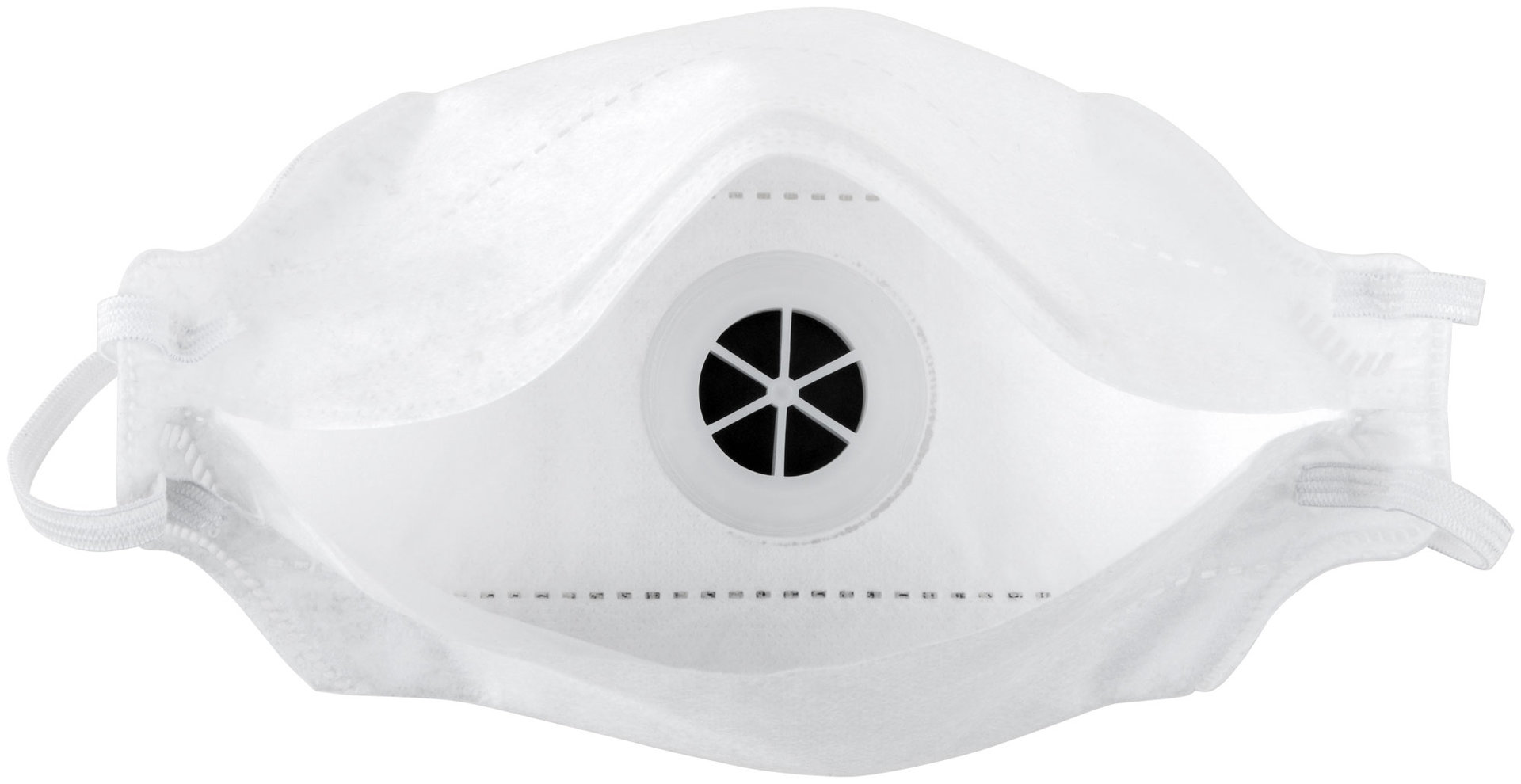 Полумаска фильтрующая, FFP1, складная (трехпанельная), 4-х слойная, с клапаном (12297)