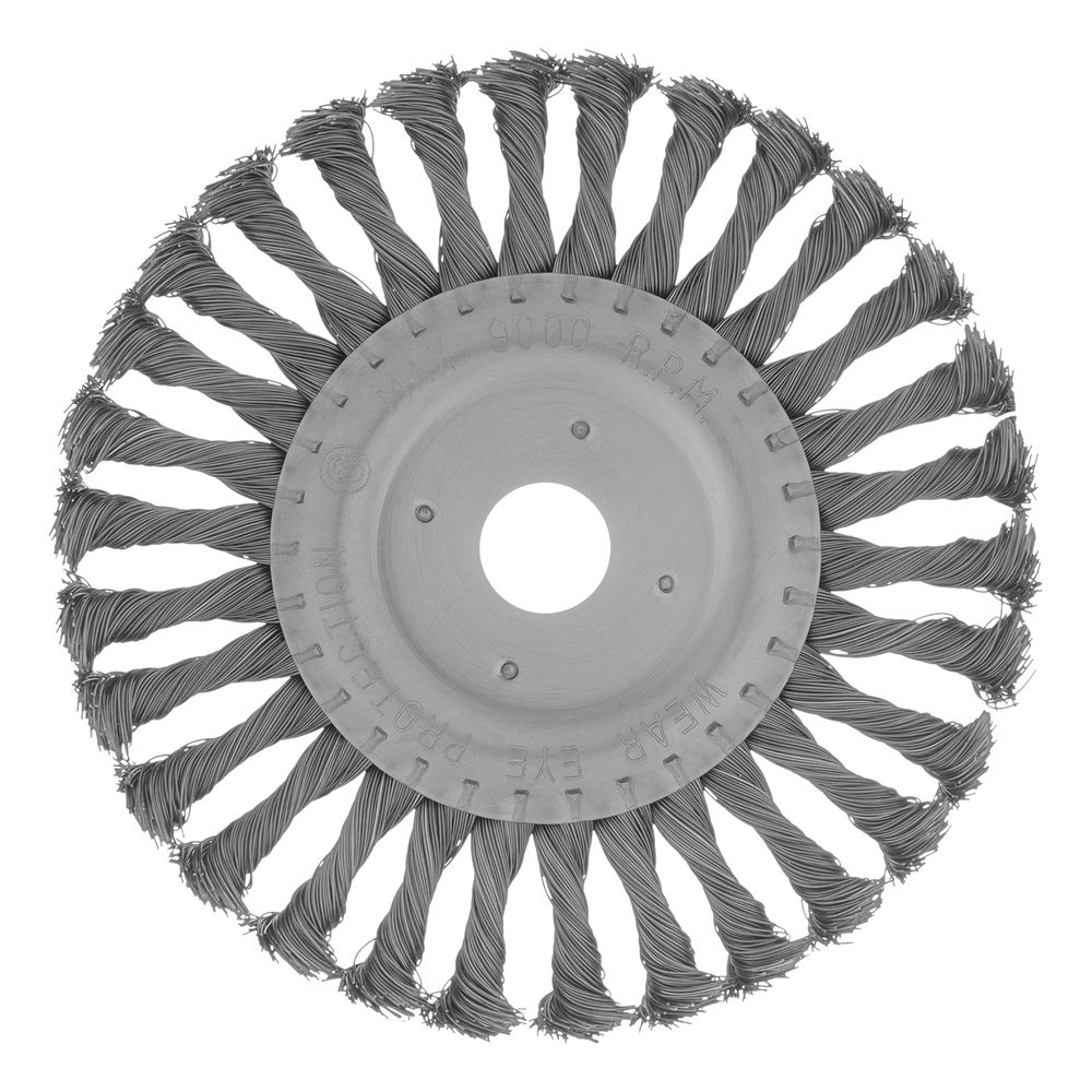 Щетка для УШМ 175 мм, посадка 22.2 мм, плоская, крученая проволока 0.5 мм Matrix (74636)