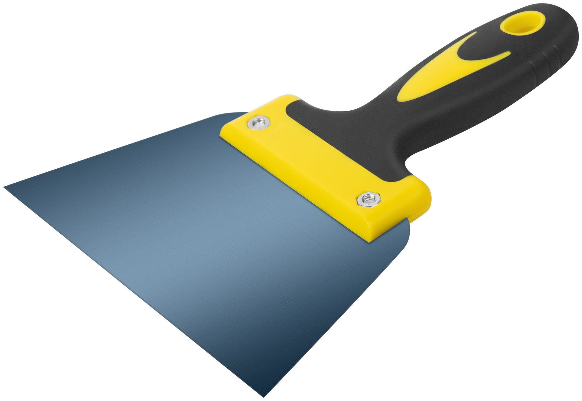 Шпатель фасадный Мастер, пружинная колоризованная сталь, двухкомпонентная ручка, плоский 150 мм (06461)