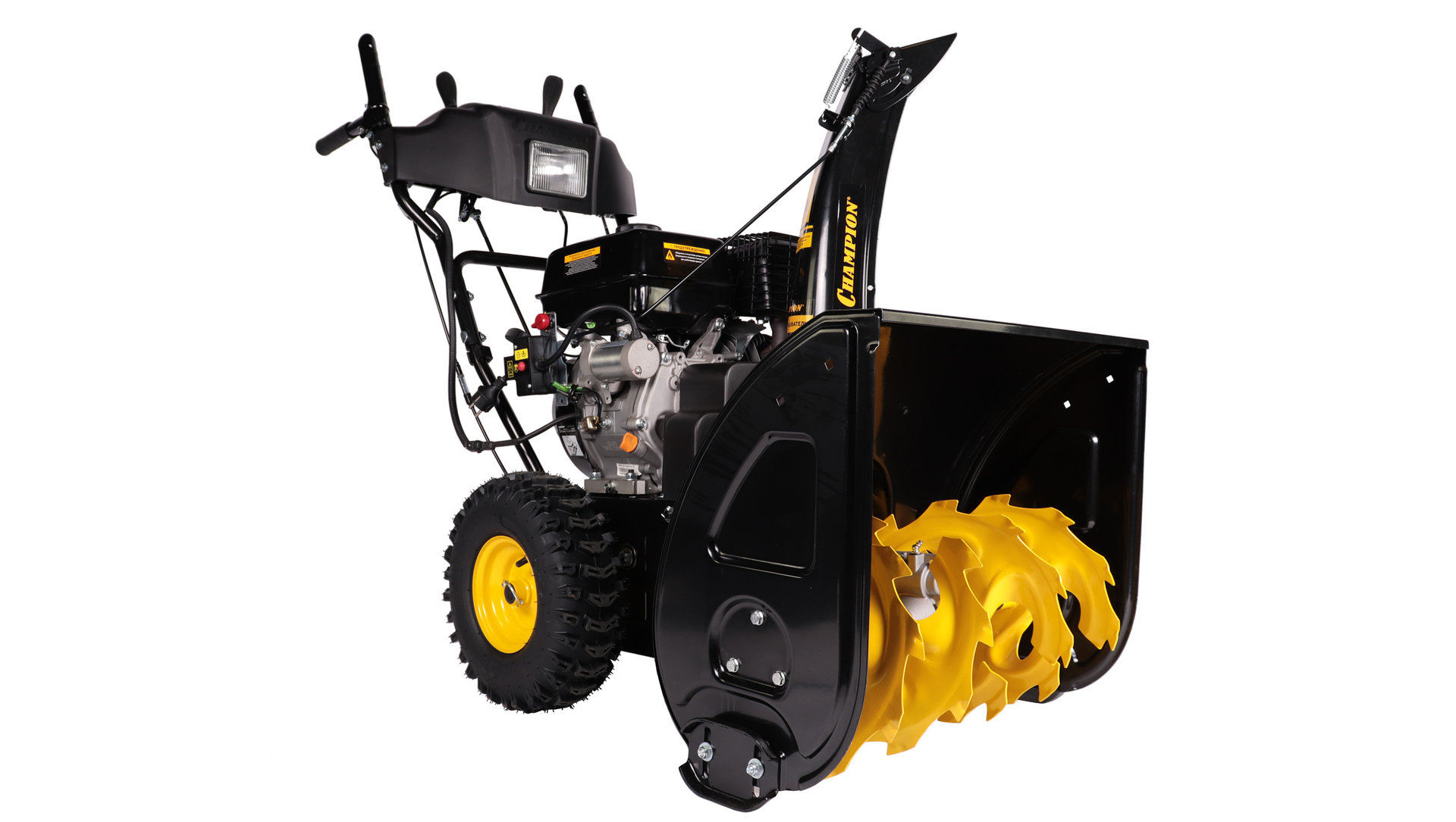 Снегоотбрасыватель CHAMPION ST861 (8лс 61см 6F/2R колеса 6л 85кг эл.стартер,фара, обогрев) (ST861)