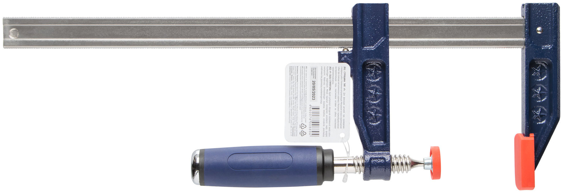 Струбцина тип F усиленная, мягкая ручка 80х300 мм (59155)