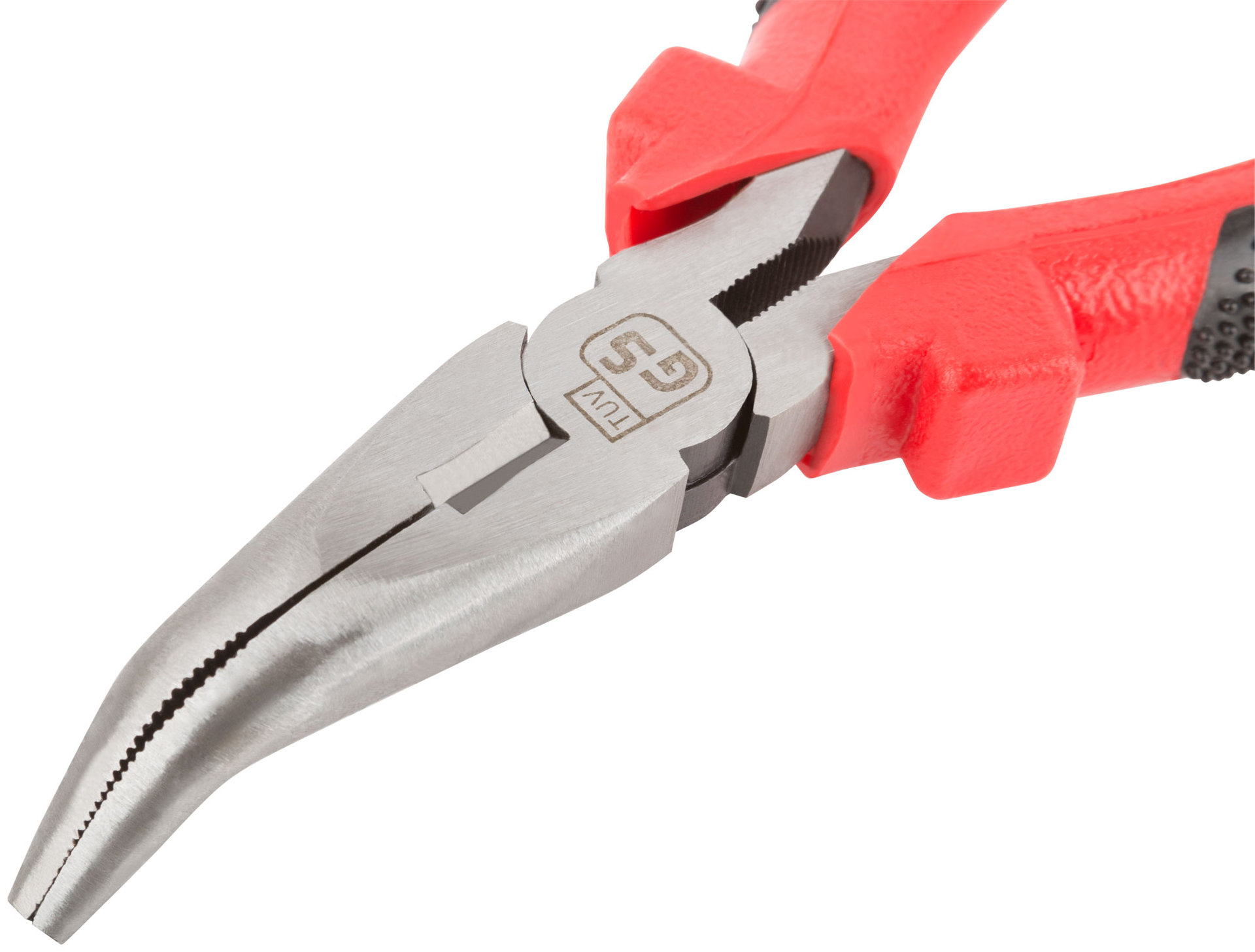 Утконосы Стандарт, красно-черные пластиковые ручки, полированная сталь 165 мм