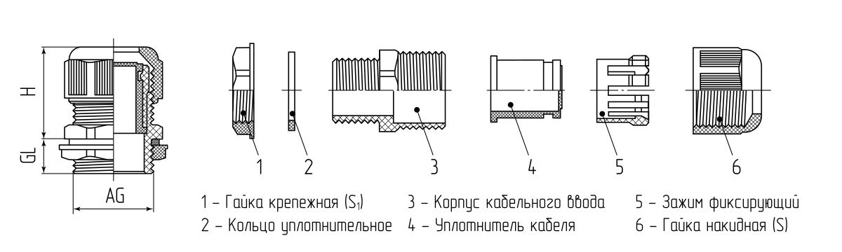 Ввод кабельный пластиковый МG 16 (6-10 мм) (Fortisflex) (80034)