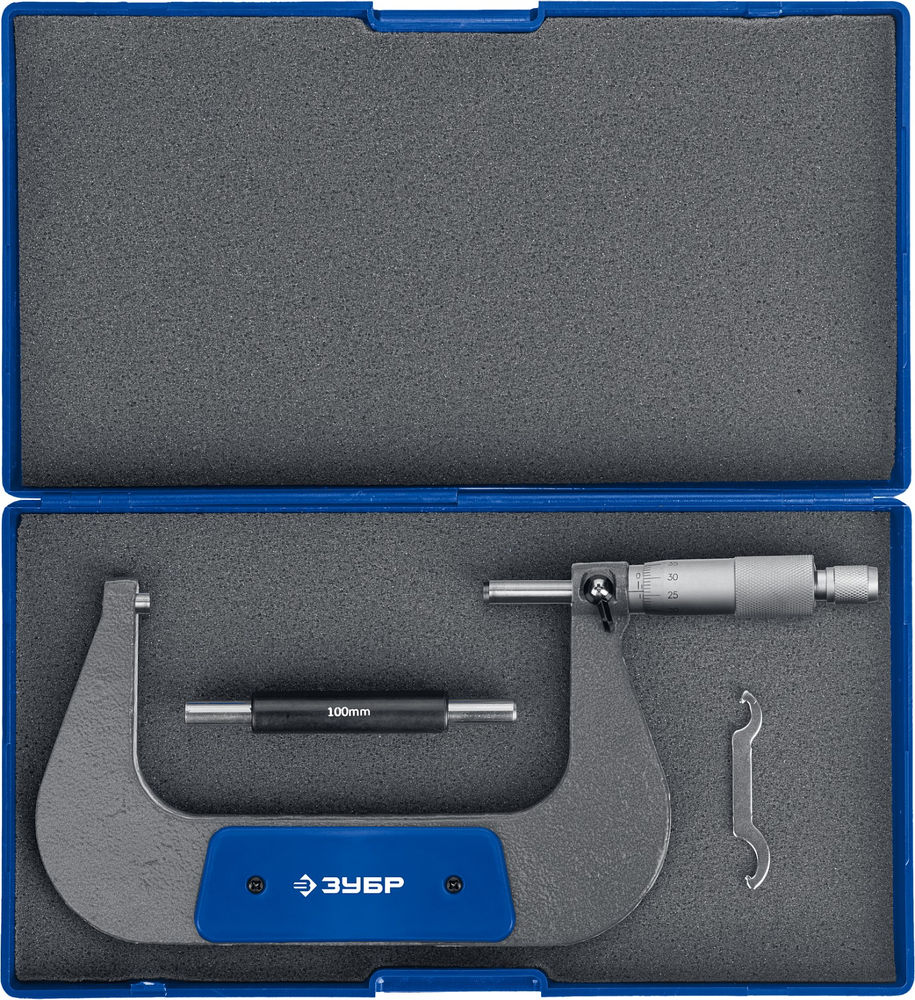 Микрометр механический гладкий МК 125, 100 - 125 мм ЗУБР Профессионал 34480-125_z02
