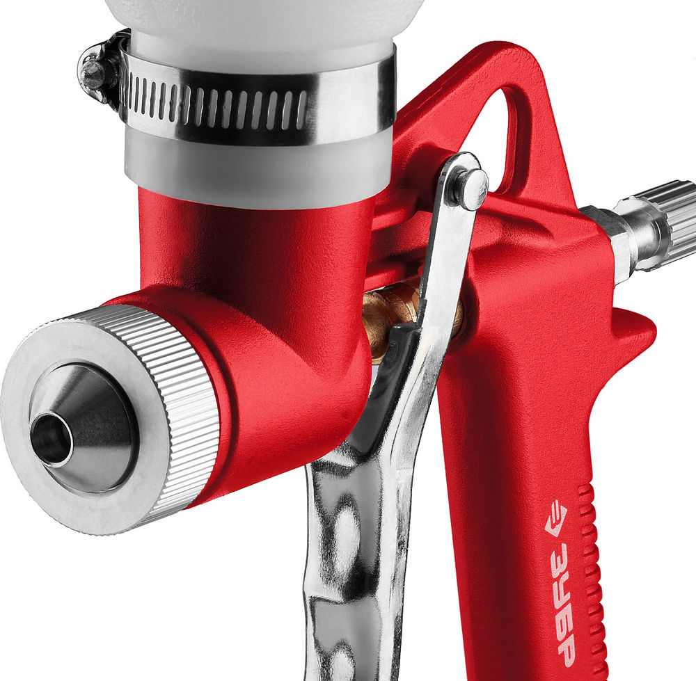 Пистолет для штукатурки MKP 600, 4, 6, 8 мм, картушный, верхний бачок ЗУБР 06466