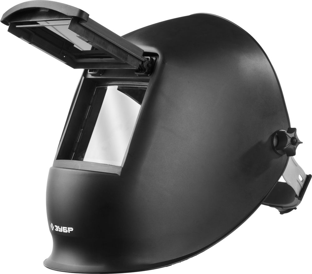 Маска сварщика МСО-11, затемнение 11, откидной блок, со стеклянным светофильтром ЗУБР Профессионал 11072