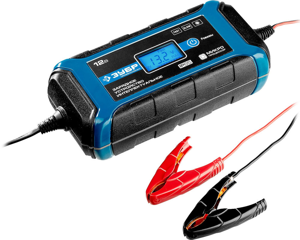 Зарядное устройство 12 В 8 А интеллектуальное для аккумуляторов Профессионал ЗУБР ЗУ-160 59303