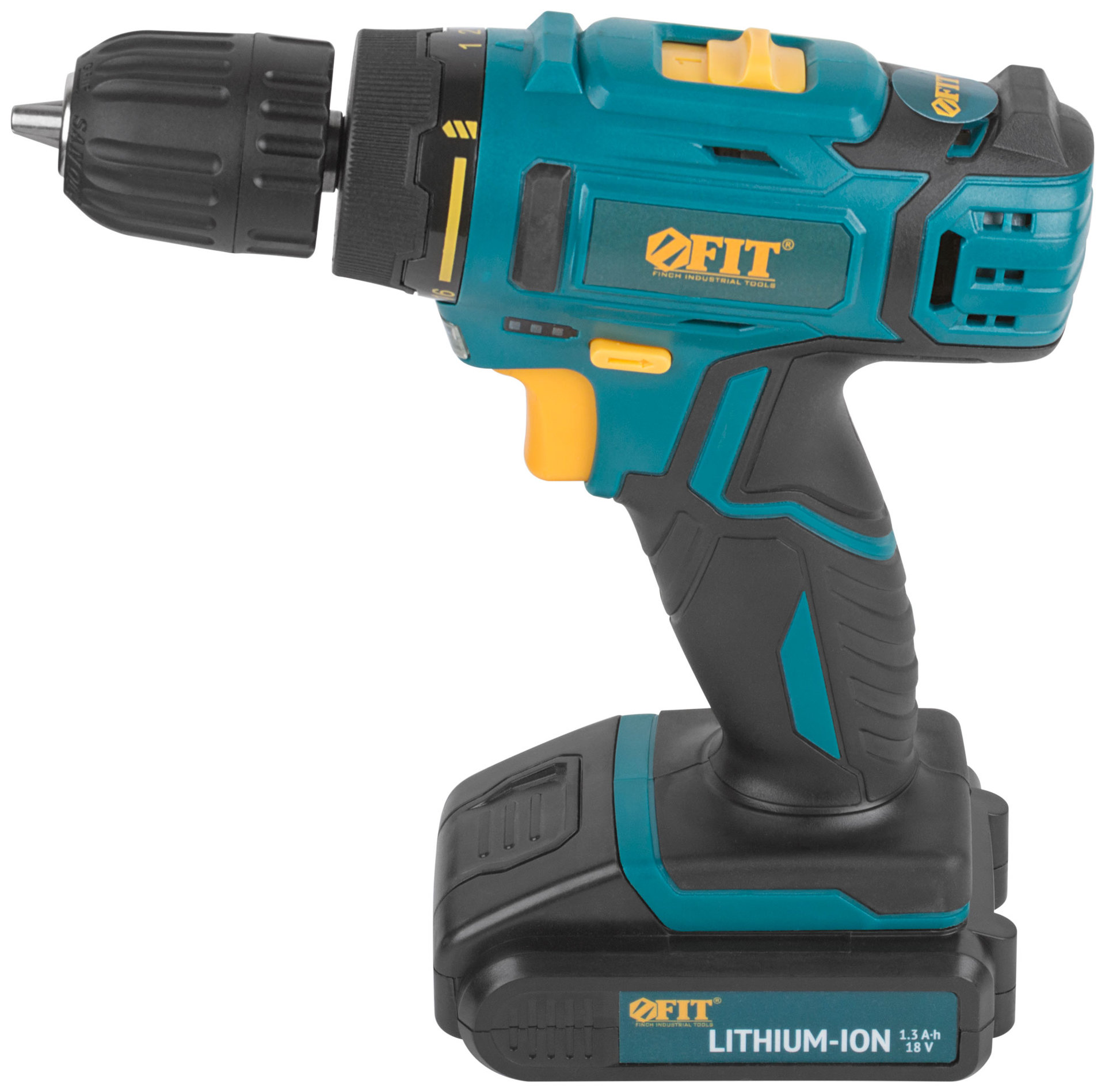 Дрель-Шуруповерт акк. 18 В; 0-400/1450 об/мин; 29 Нм; 2 (Li-Ion) 1,3 Ач; 1,5 ч.; рез. накл.; кейс (80189)