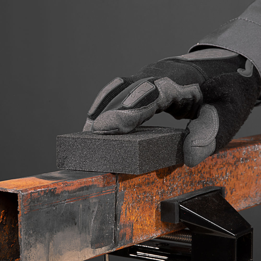 Губка для шлифования, 100 х 70 х 25 мм, мягкая, P 80 Matrix (75702)