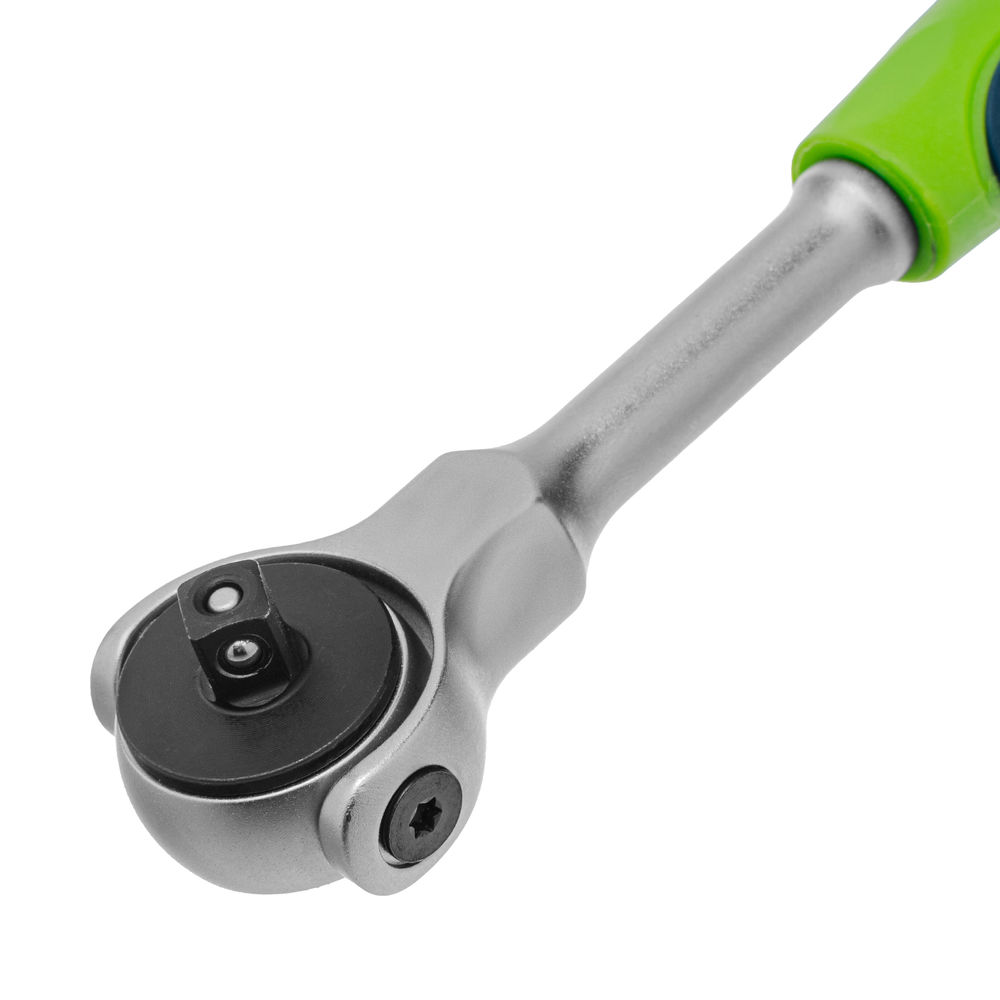 Ключ-трещотка 1/4, 72 зуба, поворотная голова, с быстрым сбросом Сибртех         