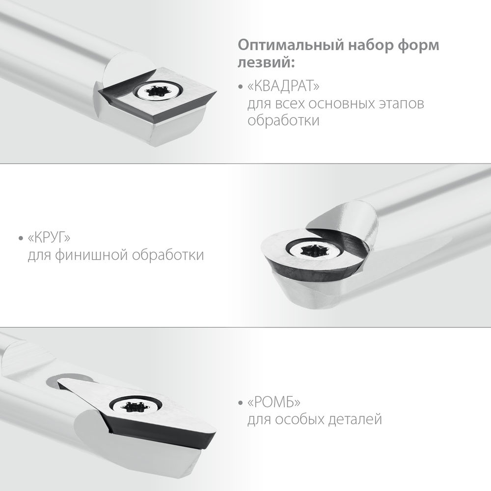 Набор ручных резцов по дереву Precision-3, 3 предм. KRAFTOOL 18369