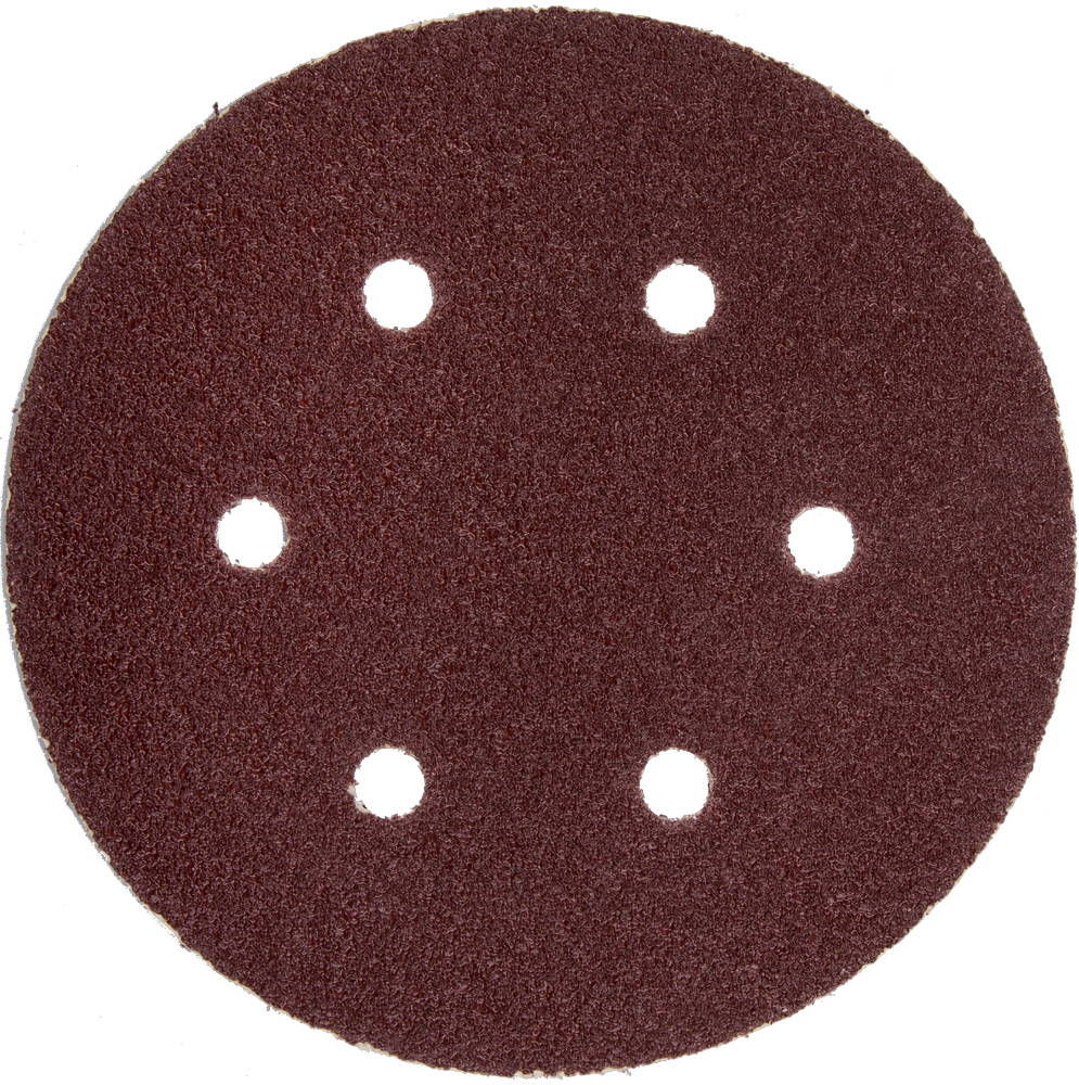 Круг шлифовальный универсальный Мастер 150 мм, 6 отверстий, Р80, 5 шт ЗУБР 35566-150-080