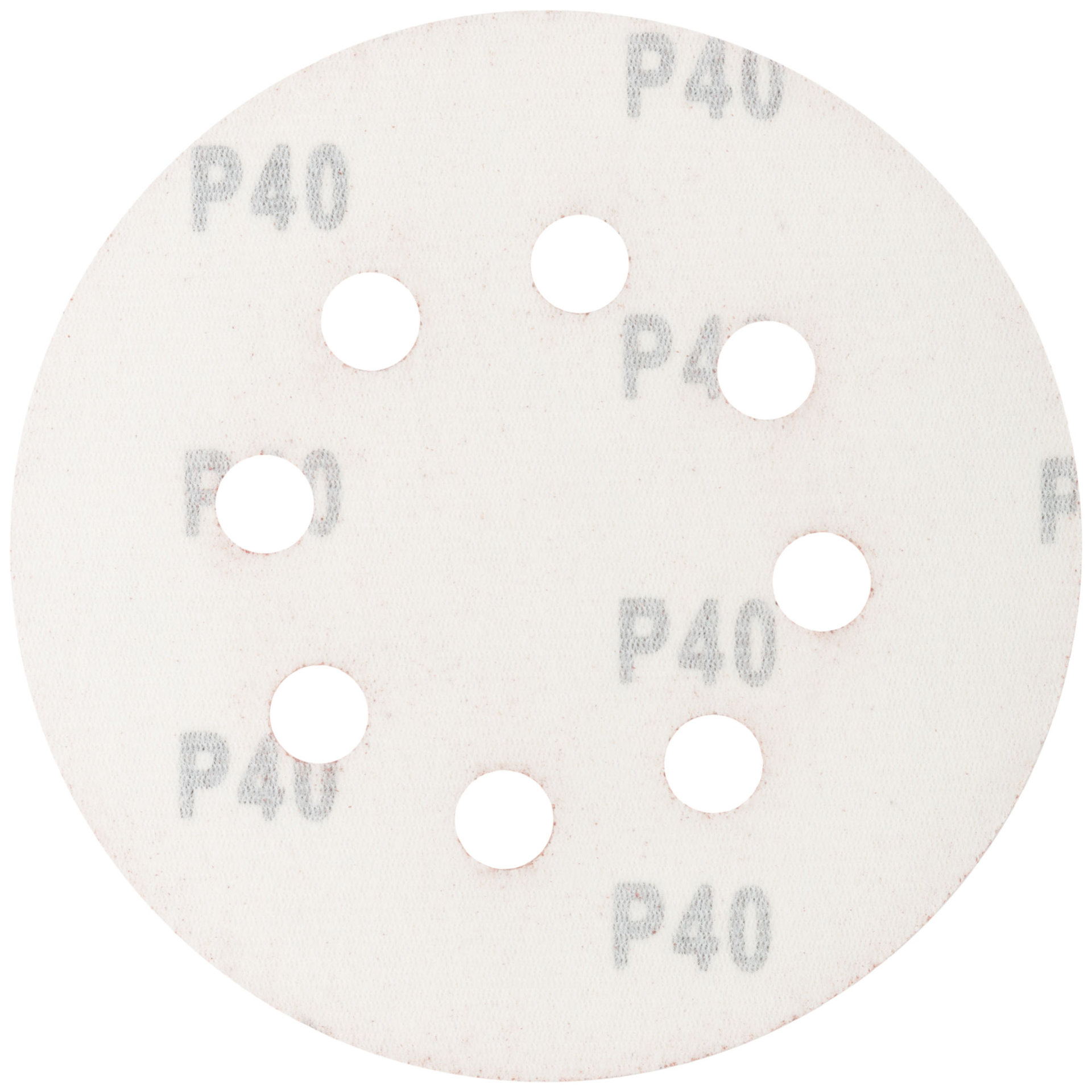 Круги шлифовальные с отверстиями (липучка), алюминий-оксидные, 125 мм, 5 шт. Р 40 (39832М)