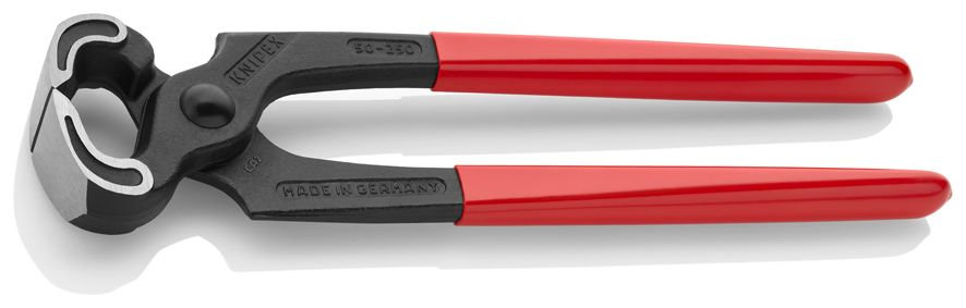 Кусачки торцевые плотницкие, 250 мм, фосфатированные, обливные ручки (KN-5001250)