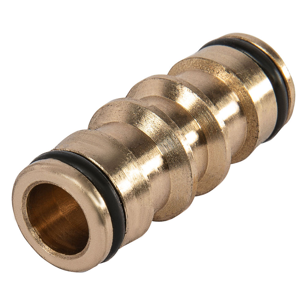 Набор для соединения шлангов 3/4, переходник, 2 соединителя, аквастоп, латунный Palisad (66211)