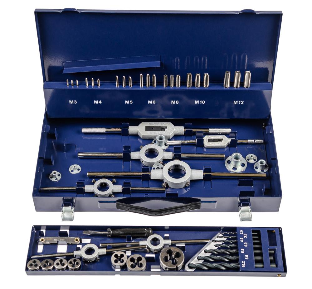 Набор резьбонарезного инструмента 15SF HSS, 51 пр., M3-M4-M5-M6-M8-M10-M12 (ZA-10721)