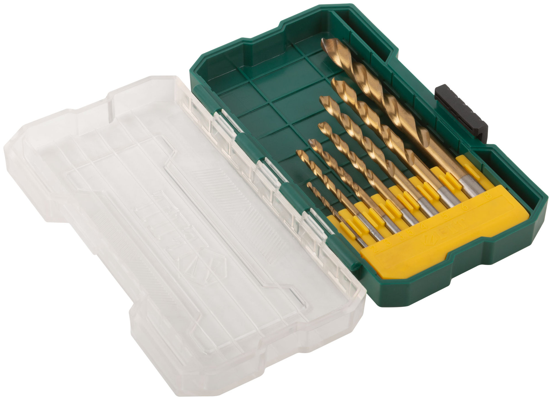 Набор сверл HSS по металлу, титановое покрытие, 7 шт. (2-3-3,5-4-5-6-8 мм) (34215)