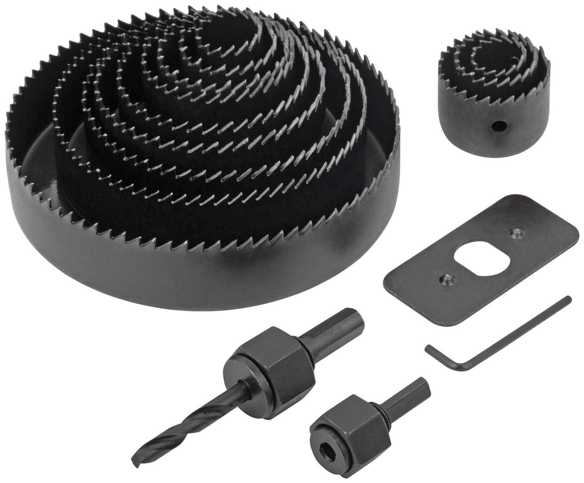 Пилы круговые 19-127 мм, набор 12 шт., в кейсе (36763)