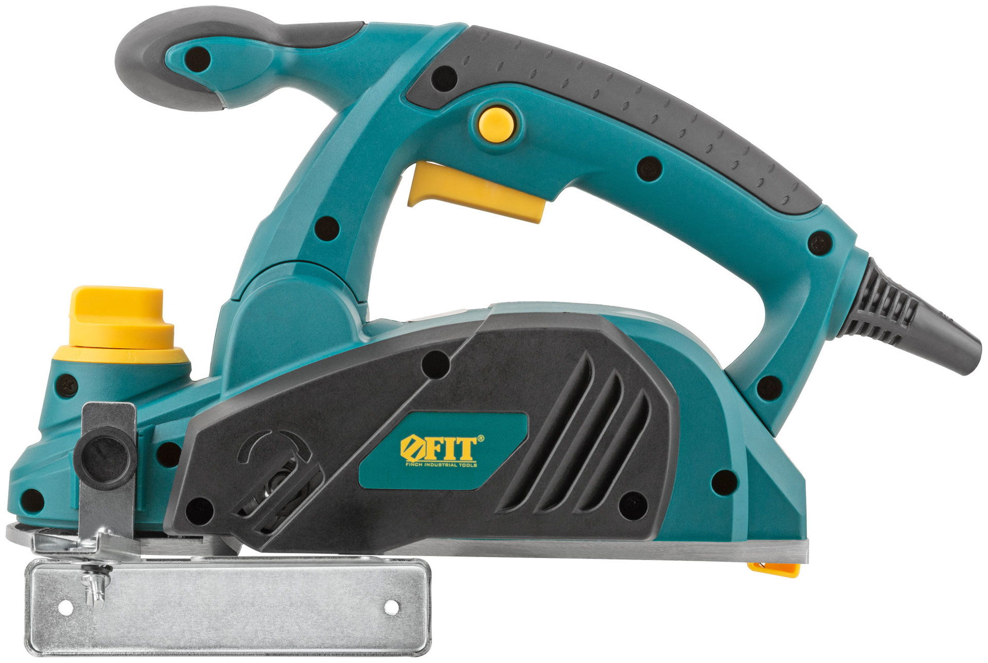 Рубанок 900 Вт; 16000 об/мин; 82 мм; 0-3,0 мм; паз 0-16 мм; 3 кг; прав. выброс; ал.опора; рез. накл.; коробка (80498)