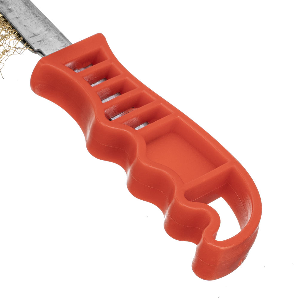 Щетка металлическая латунированная, пластиковая ручка Matrix (74827)