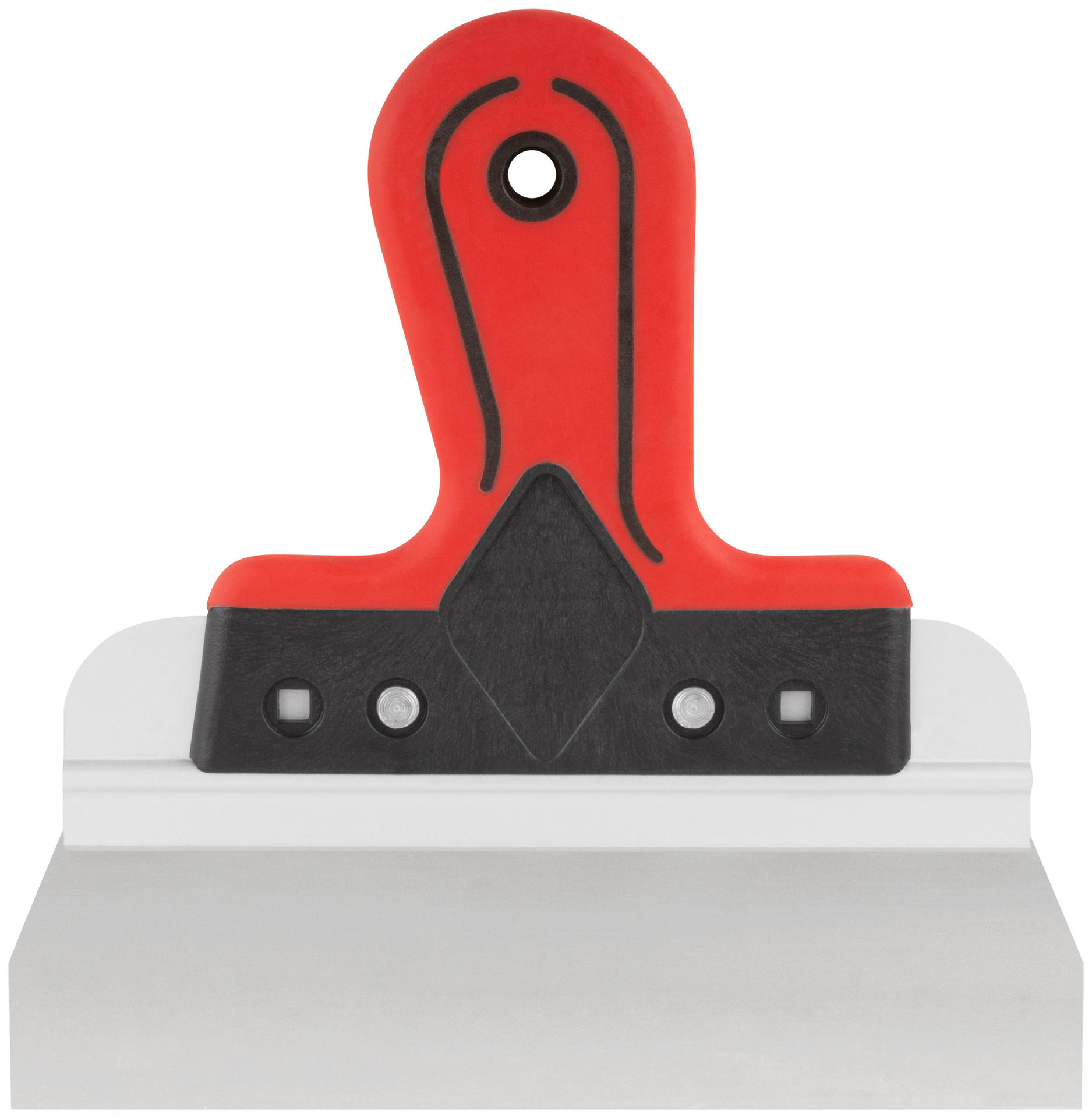 Шпатель фасадный Профи, нержавеющая сталь, прорезиненная ручка 200 мм (06422)