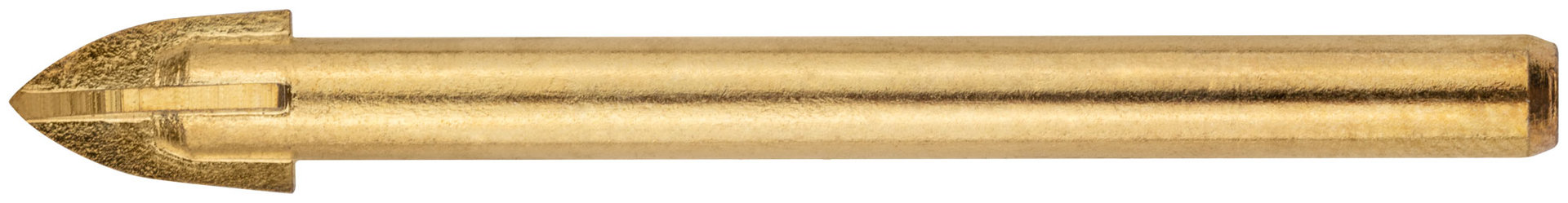 Сверло по кафелю и стеклу, 4 режущие кромки, титановое покрытие 8х75 мм (35487)