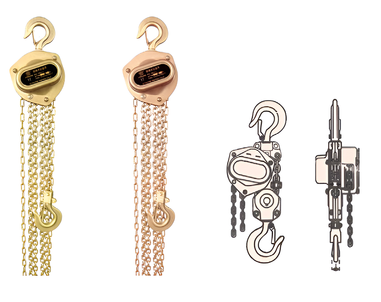 Таль ручная с цепью (3т) искробезопасная, сплав AlCu 308A-1008, HORTZ