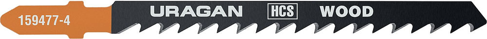 Полотна для лобзика T-хвост., фигурный резHCS, шаг 4 мм, 75 мм, 2 шт T244D URAGAN 159477-4